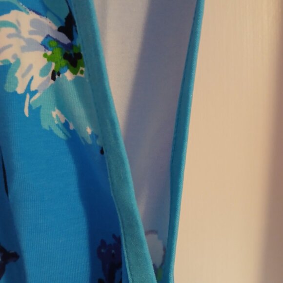 Isaac Mizrahi Live Women's  Soho Floral  Print Tank Top Blue SZ  5X - Picture 3 of 8